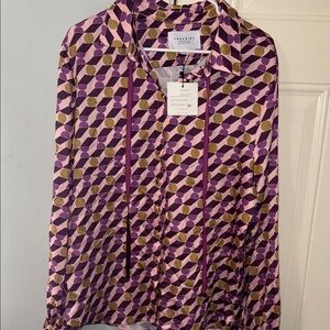 Theshirt  Purple and Gold Patterned Men's Shirt